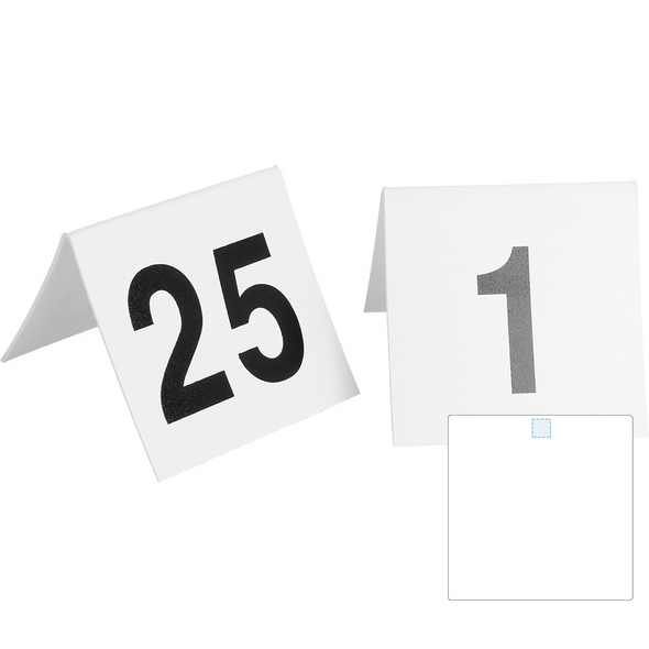 Numeri della tabella del PVC bianco